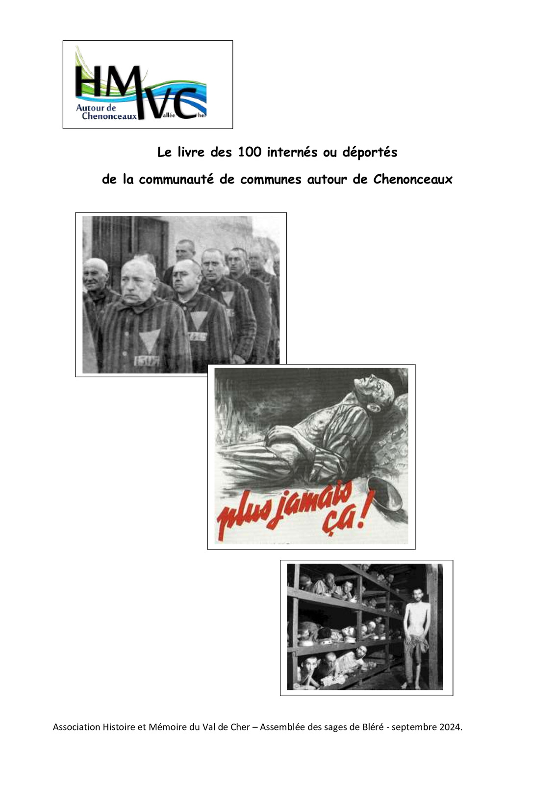 Le livre des 100 internés ou déportés de la communauté de communes autour de Chenonceaux