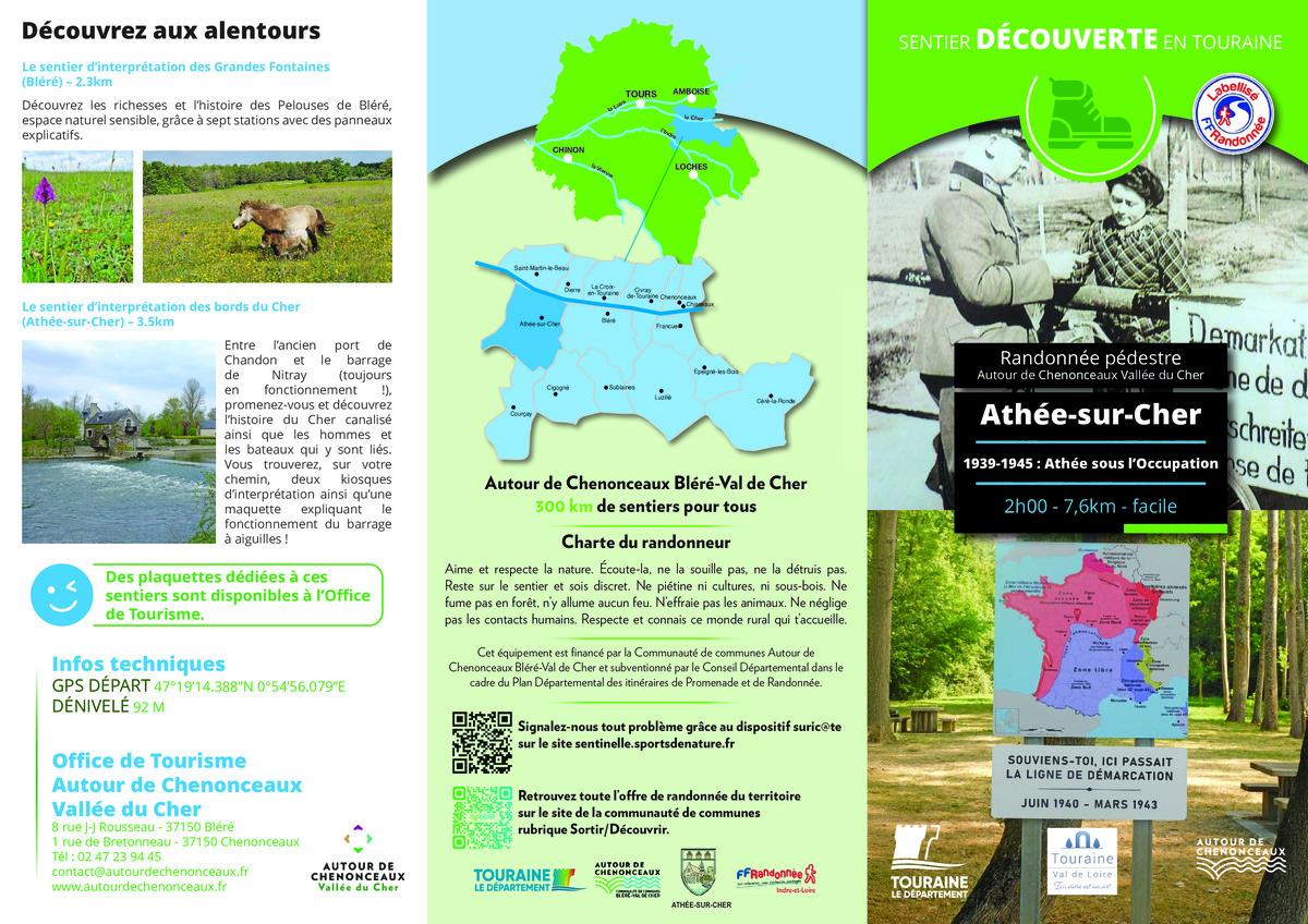 Dépliant avec parcours